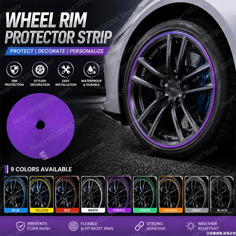 Rash Guard - Protector Universal para Llantas de Coche,