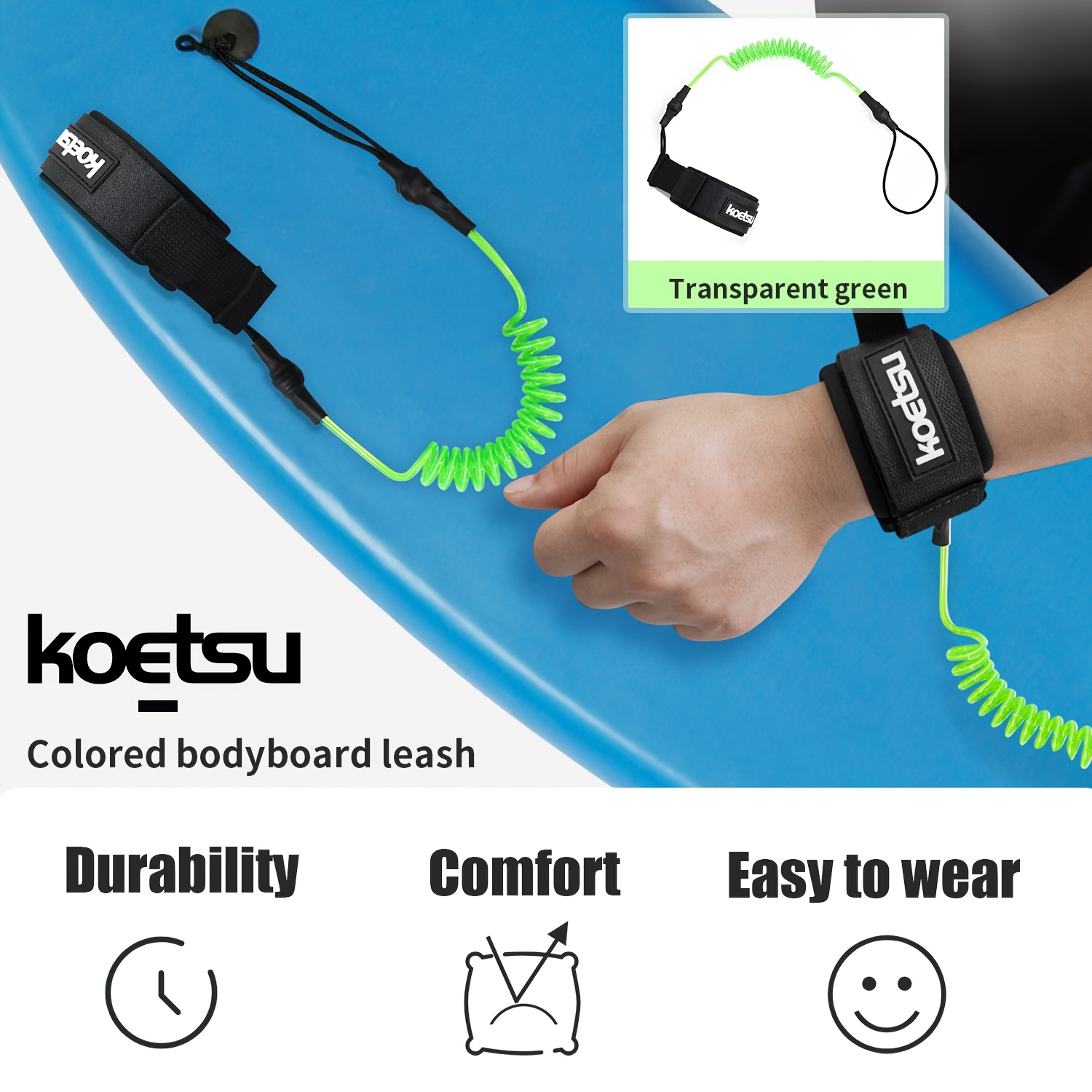 Surfboard Leash - Correa para Bodyboard KOETSU, Correa de