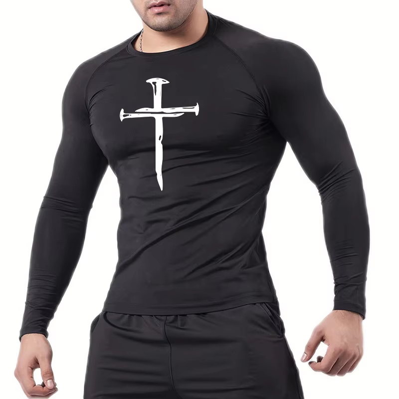 Rash Guard - Camisetas de Compresión Deportivas Cristianas con