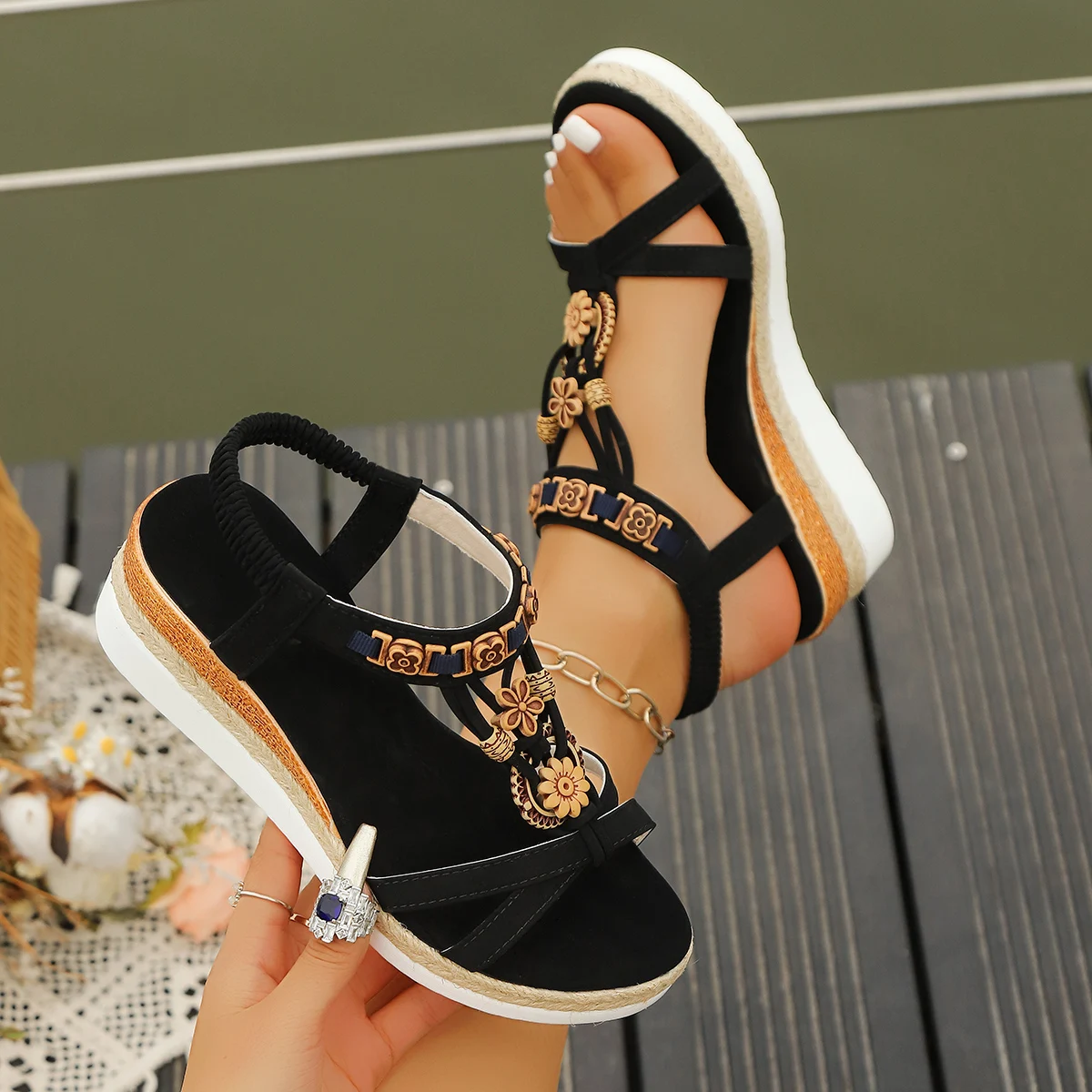 Sandalias De cuña para Mujer,  - Water Shoes reseña y precio