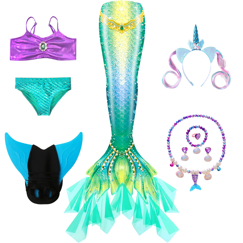 Disfraz de Sirena para Niña, C - Swim Fins reseña y precio