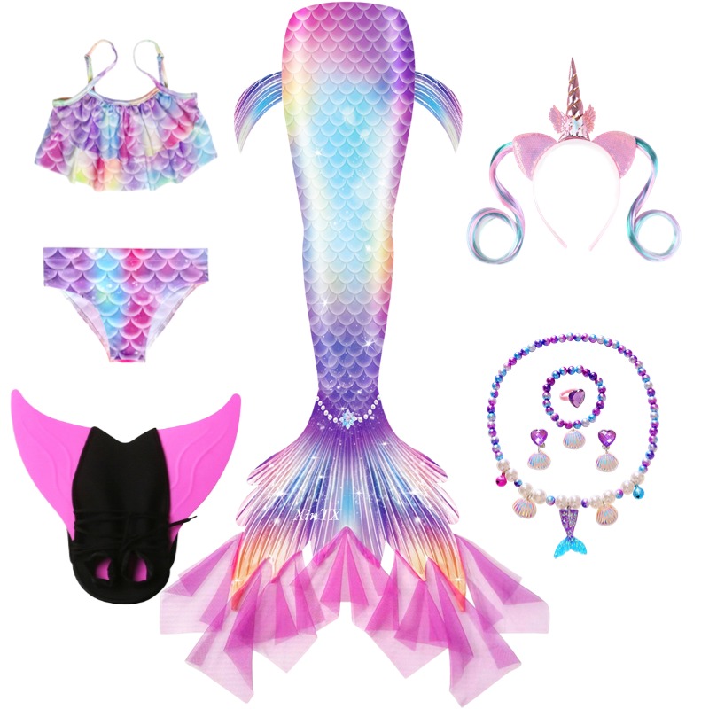 Disfraz de Sirena para Niña, C - Swim Fins reseña y precio