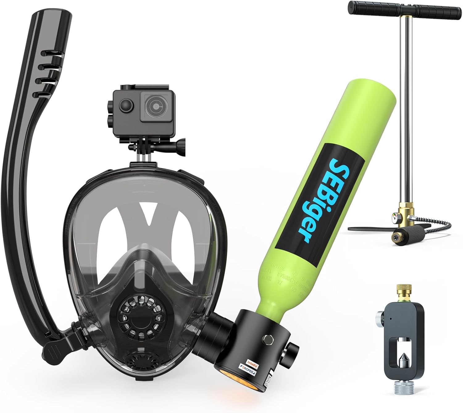 Mini Tanque de Buceo de 0.5L c - Snorkel Set reseña y precio